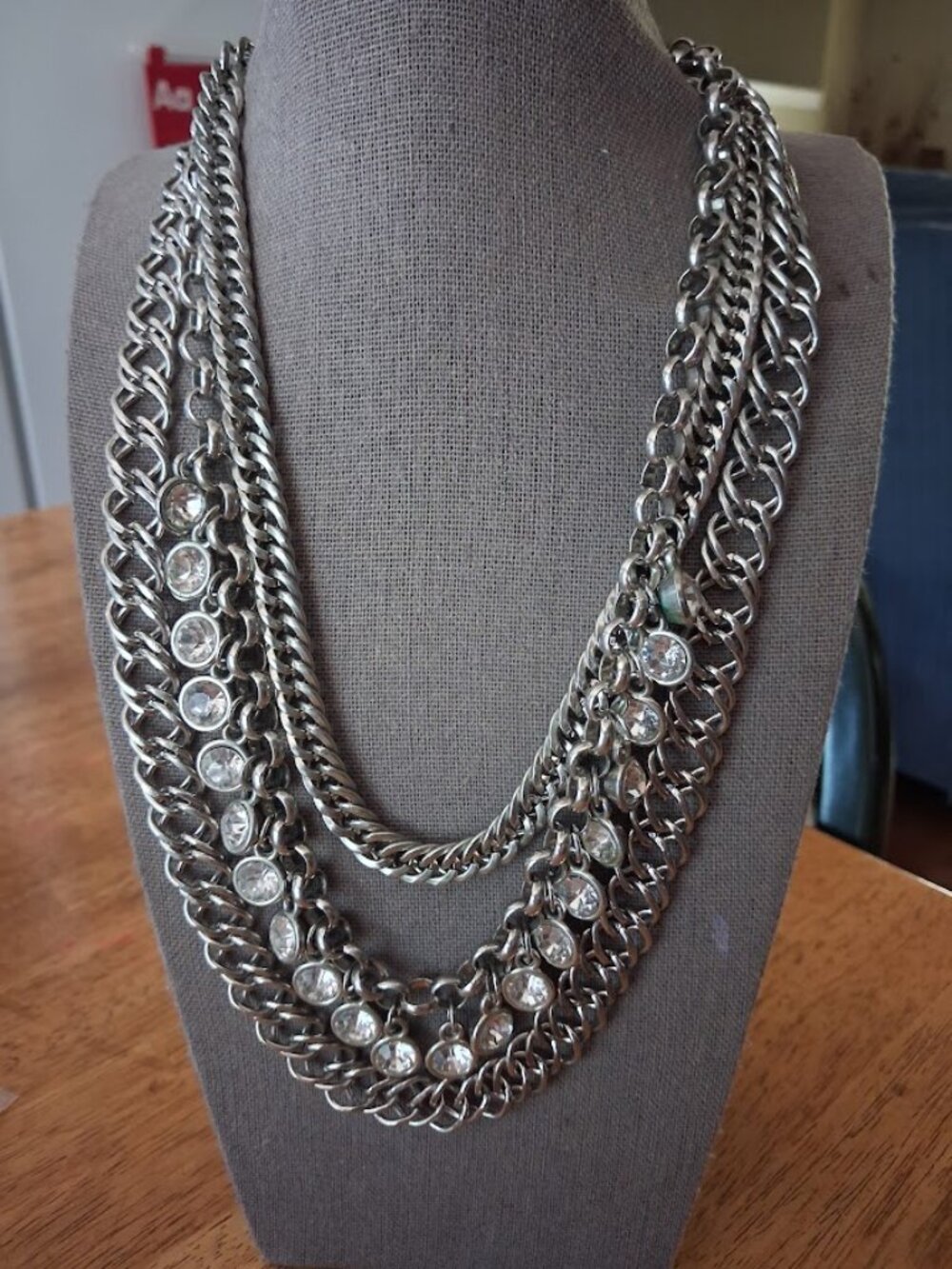 18 inch Multistrand Statement necklace